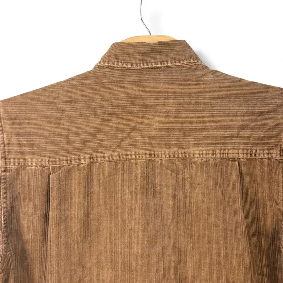 REI Button Down Shirt Mens M Brown Corduroy Long Sleeve Pocket Outdoor - Picture 5 of 10
